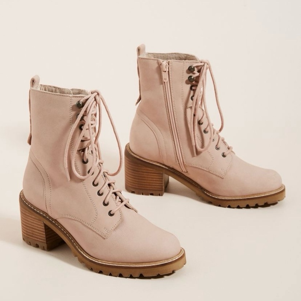 Seychelles Irresistible Lace-Up Pink Boots